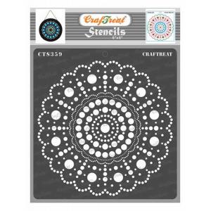 CrafTreat 6" x 6" Stencil - Round Dot Mandala [CTS359]