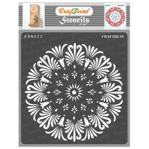 CrafTreat 6" x 6" Stencil - Tuberose Doily [CTS177]