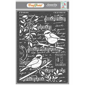 CrafTreat A4 Stencil - Bird Song [CTS606]
