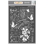 CrafTreat A4 Stencil - Flower Collage [CTS604]