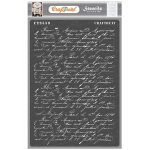 CrafTreat A4 Stencil - French Script [CTS559]