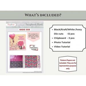 CrafTreat Scrapbook Blanks - Basic 8" x 8" - Ivory [CAB0040]