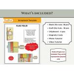 CrafTreat Scrapbook Blanks - Flag Folio - Black & Kraft [CAB007]