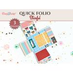 CrafTreat Scrapbook Blanks - Quick Folio - Blissful - Black, Kraft & White [CQF007]