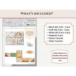 CrafTreat Scrapbook Blanks - Quick Folio Wallet - Black, Kraft & White [CQF001]