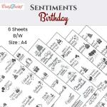 CrafTreat Sentiment Sheets - Birthday Sentiments [CSS003]