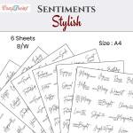 CrafTreat Sentiment Sheets - Stylish Sentiments [CSS002]