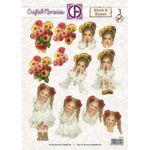Creatief Art 3D Die Cut Sheet - Blush & Kisses 3 [CM-003]