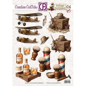 Creatief Art 3D Die Cut Sheet - Vintage Gentlemen 04 [CCO-032]