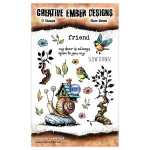 Creative Ember Designs Clear Stamp Set - Slow Down [CEDTP012]