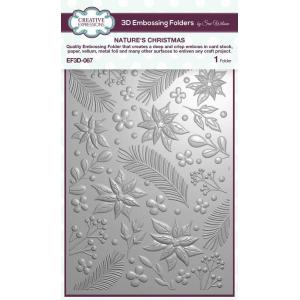Creative Expressions 3D Embossing Folder - Nature's Christmas [EF3D-067]