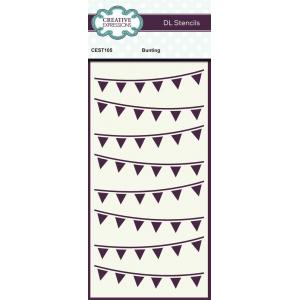 Creative Expressions 4" x 8" Stencil - Bunting [CEST105]