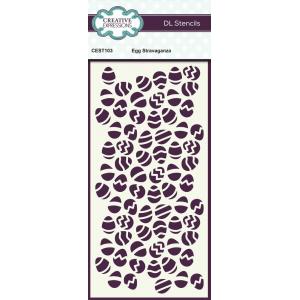 Creative Expressions 4" x 8" Stencil - Egg-stravaganza [CEST103]