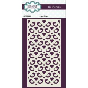Creative Expressions 4" x 8" Stencil - Love Birds [CEST099]