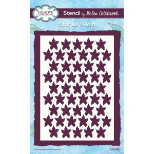 Creative Expressions 6" x 8" Stencil - Star Lily Field [CEST087]