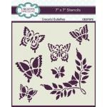 Creative Expressions 7" x 7" Stencil - Graceful Butterflies [CEST070]