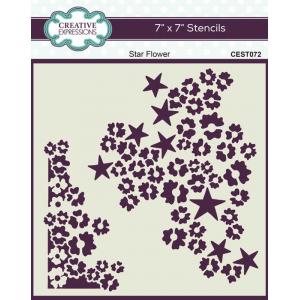 Creative Expressions 7" x 7" Stencil - Star Flower [CEST072]