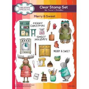 Creative Expressions Clear Stamp Set By Jane's Doodles - Merry & Sweet [CEC1041]