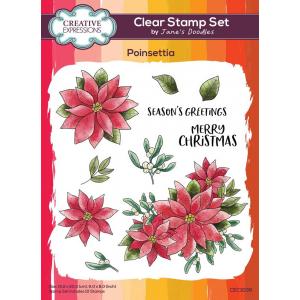 Creative Expressions Clear Stamp Set By Jane's Doodles - Poinsettia [CEC1036]