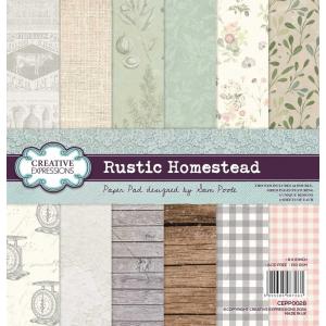 Creative Expressions / Sam Poole 8" x 8" Paper Pad - Rustic Homestead [CEPP0028]