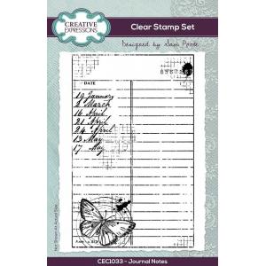 Creative Expressions / Sam Poole Clear Stamp - Journal Notes [CEC1033]