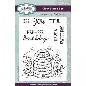 Creative Expressions / Sam Poole Clear Stamp Set - Bee-You-Tiful Beehive [CEC996]