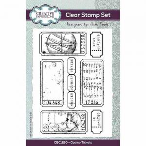 Creative Expressions / Sam Poole Clear Stamp Set - Cosmo Tickets [CEC1120]