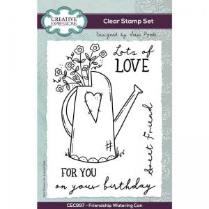 Creative Expressions / Sam Poole Clear Stamp Set - Friendship Watering Can [CEC997]