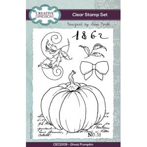 Creative Expressions / Sam Poole Clear Stamp Set - Ghost Pumpkin [CEC1009]