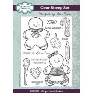 Creative Expressions / Sam Poole Clear Stamp Set - Gingerbread Bakes [CEC999]