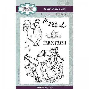Creative Expressions / Sam Poole Clear Stamp Set - Hey Chick [CEC991]