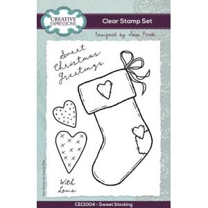 Creative Expressions / Sam Poole Clear Stamp Set - Sweet Stocking [CEC1004]