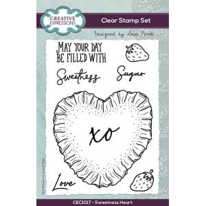 Creative Expressions / Sam Poole Clear Stamp Set - Sweetness Heart [CEC1017]