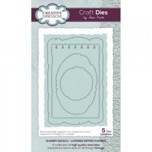 Creative Expressions / Sam Poole Craft Dies - Shabby Basics - Layered Ripped Papers [CEDSP014]