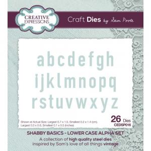 Creative Expressions / Sam Poole Craft Dies - Shabby Basics - Lower Case Alpha Set [CEDSP016]