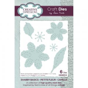 Creative Expressions / Sam Poole Craft Dies - Shabby Basics - Petite Fleur - Camille [CEDSP012]