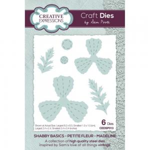 Creative Expressions / Sam Poole Craft Dies - Shabby Basics - Petite Fleur - Madeline [CEDSP013]