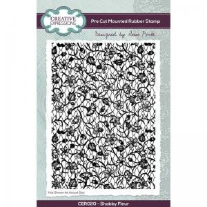 Creative Expressions / Sam Poole Rubber Stamp - Shabby Fleur [CER020]