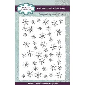 Creative Expressions / Sam Poole Rubber Stamp - Snow Storm Background [CER024]