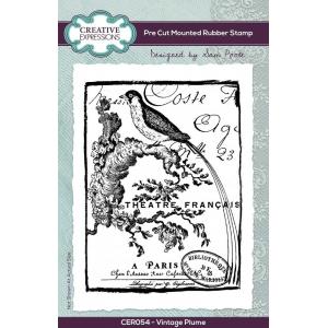 Creative Expressions / Sam Poole Rubber Stamp - Vintage Plume [CER054]