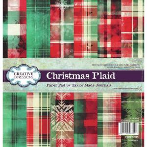 Creative Expressions / Taylor Made Journals 8" x 8" Paper Pad - Christmas Plaid [CEPP0035]
