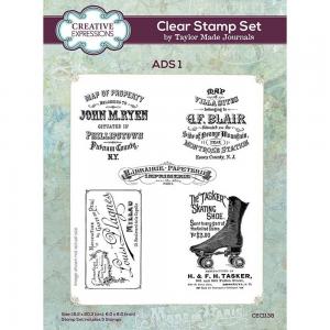 Creative Expressions  / Taylor Made Journals Clear Stamp Set - Ads #1 [CEC1138]