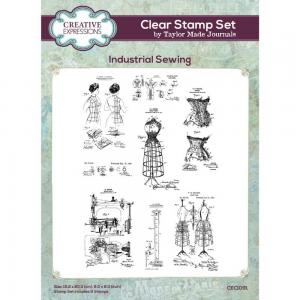 Creative Expressions  / Taylor Made Journals Clear Stamp Set - Industrial Sewing [CEC1091]
