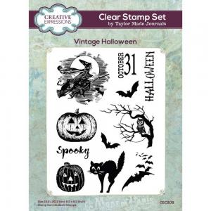 Creative Expressions  / Taylor Made Journals Clear Stamp Set - Vintage Halloween [CEC1108]