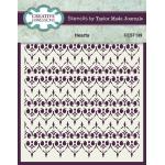 Creative Expressions / Taylor Made Journals Stencil - Hearts [CEST139]