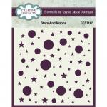 Creative Expressions / Taylor Made Journals Stencil - Stars And Moons [CEST167]