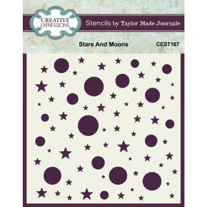 Creative Expressions / Taylor Made Journals Stencil - Stars And Moons [CEST167]