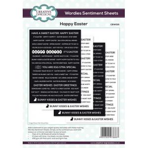 Creative Expressions Wordies Sentiments Sheets - Happy Easter [CEW015]
