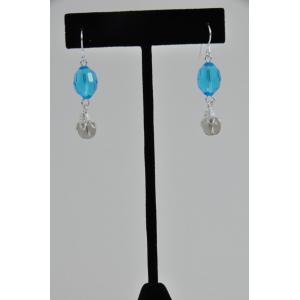 Crystal & Bead Dangle Earring Kit Made To Order - Aqua