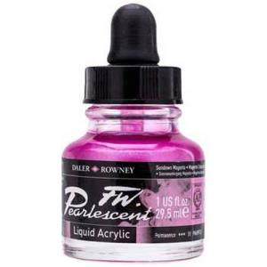 Daler Rowney FW Acrylic Ink - Pearlescent Sundown Magenta